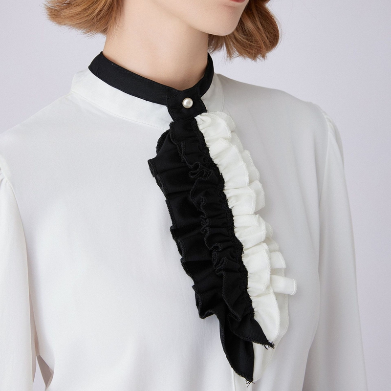 Black White Ruffled Collar Dec - огляд і ціна Shirts