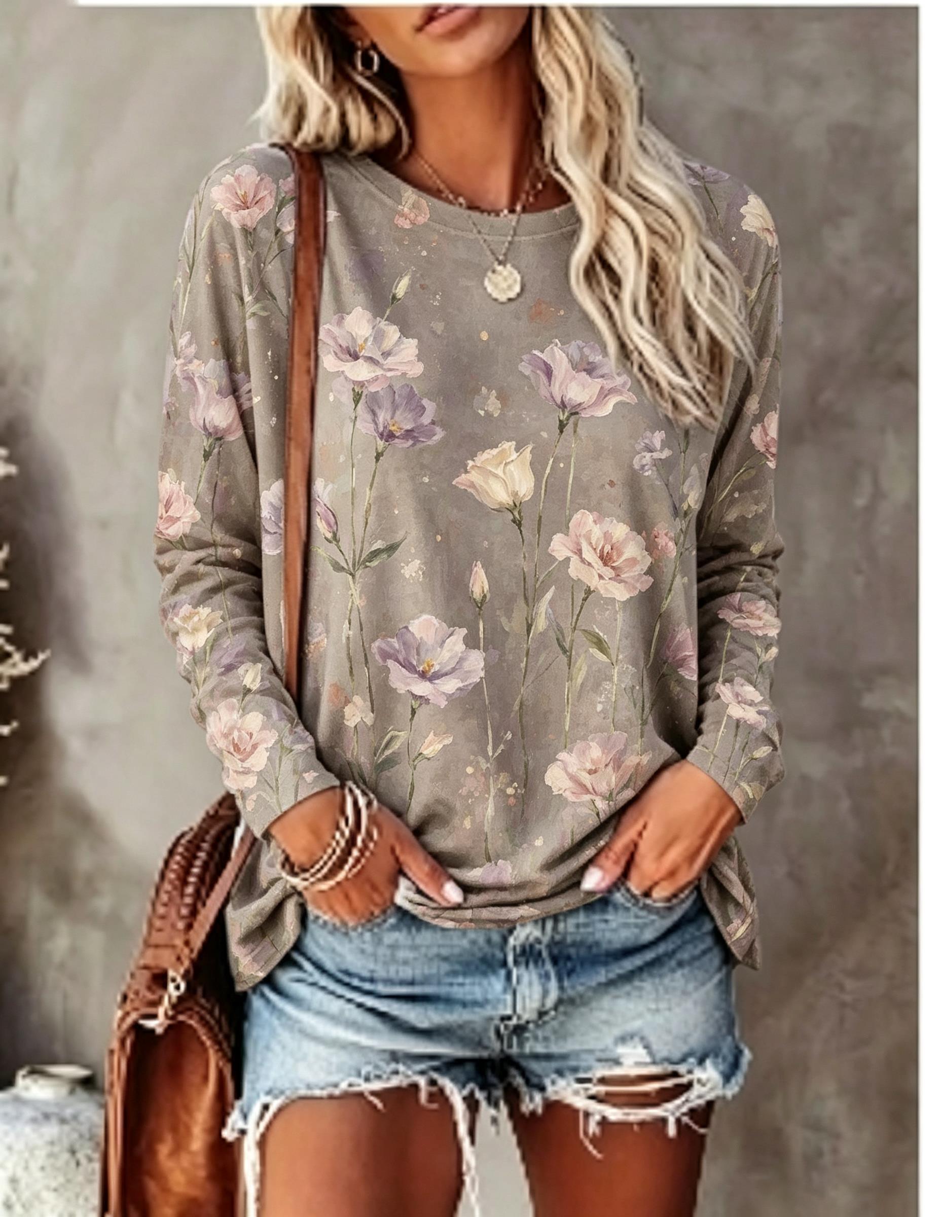 Women Long Sleeve T‑Shirt Oil  - огляд і ціна T-Shirts