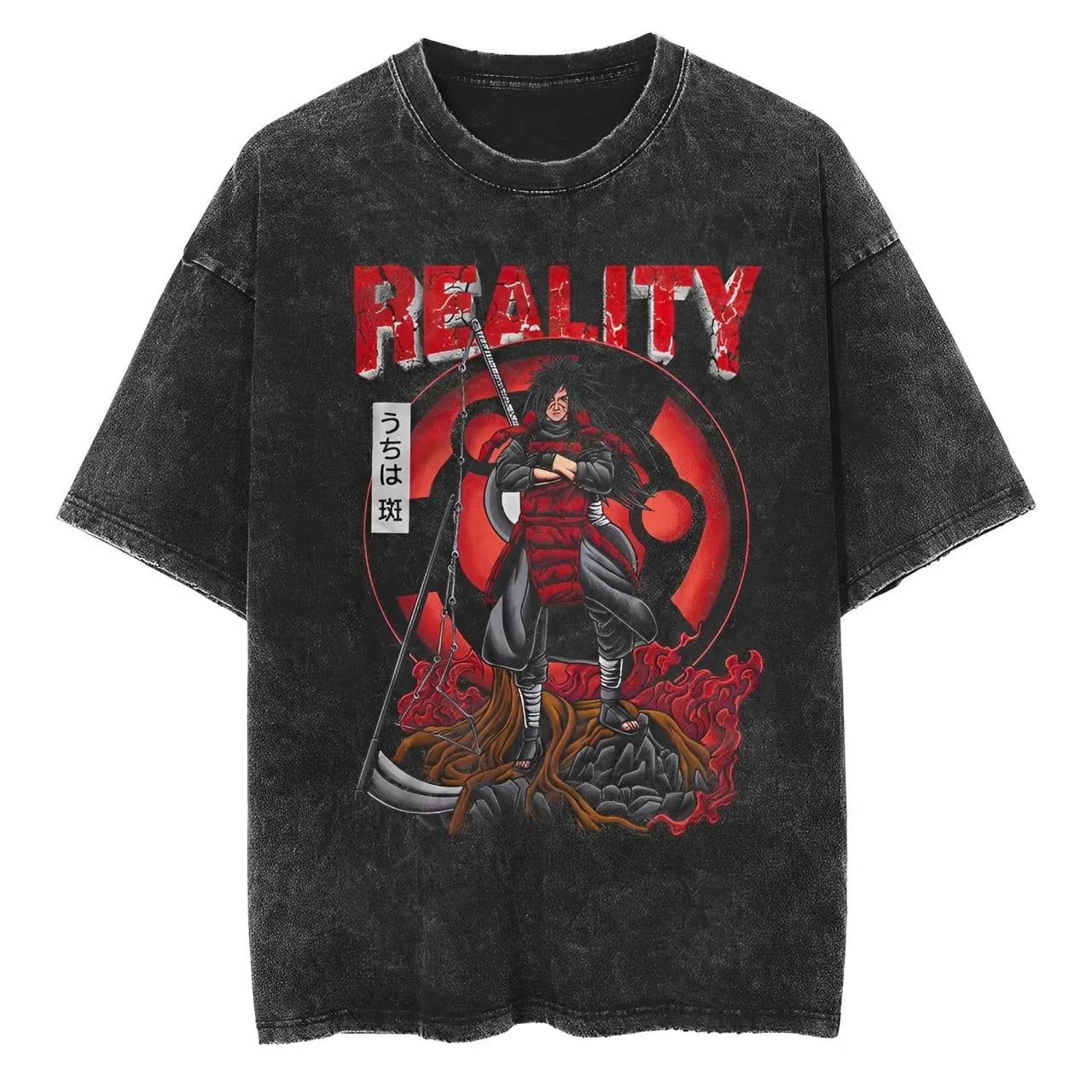 Madara Uchiha T Shirt Naruto M - огляд і ціна Acid Wash Vintage Graphic T Shirt