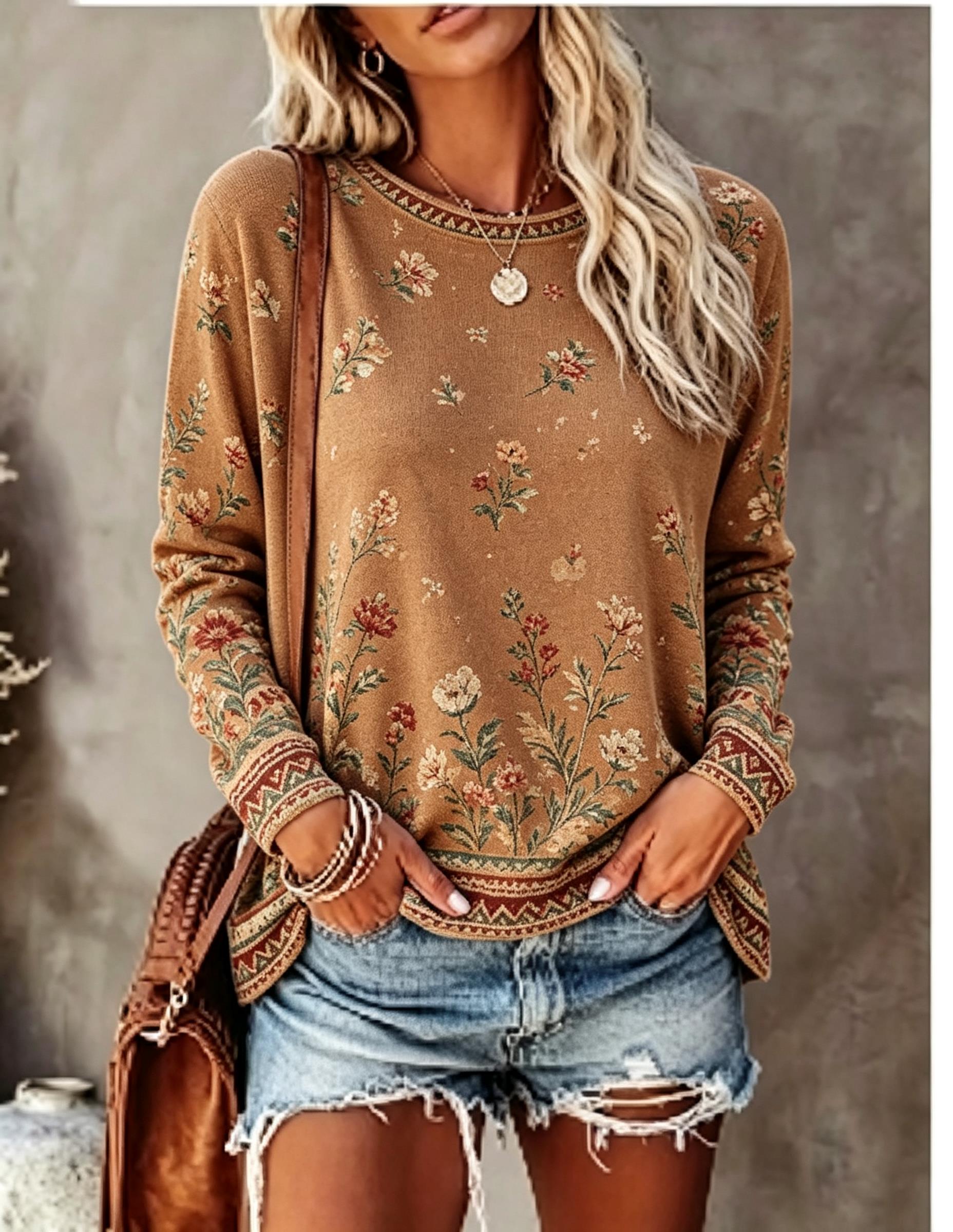 Women Crew Neck Long Sleeve T‑ - огляд і ціна T-Shirts