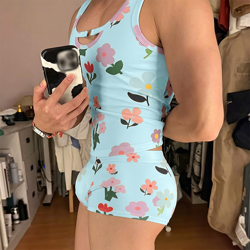 INCERUN Men's Sets Flower Prin - огляд і ціна Shorts
