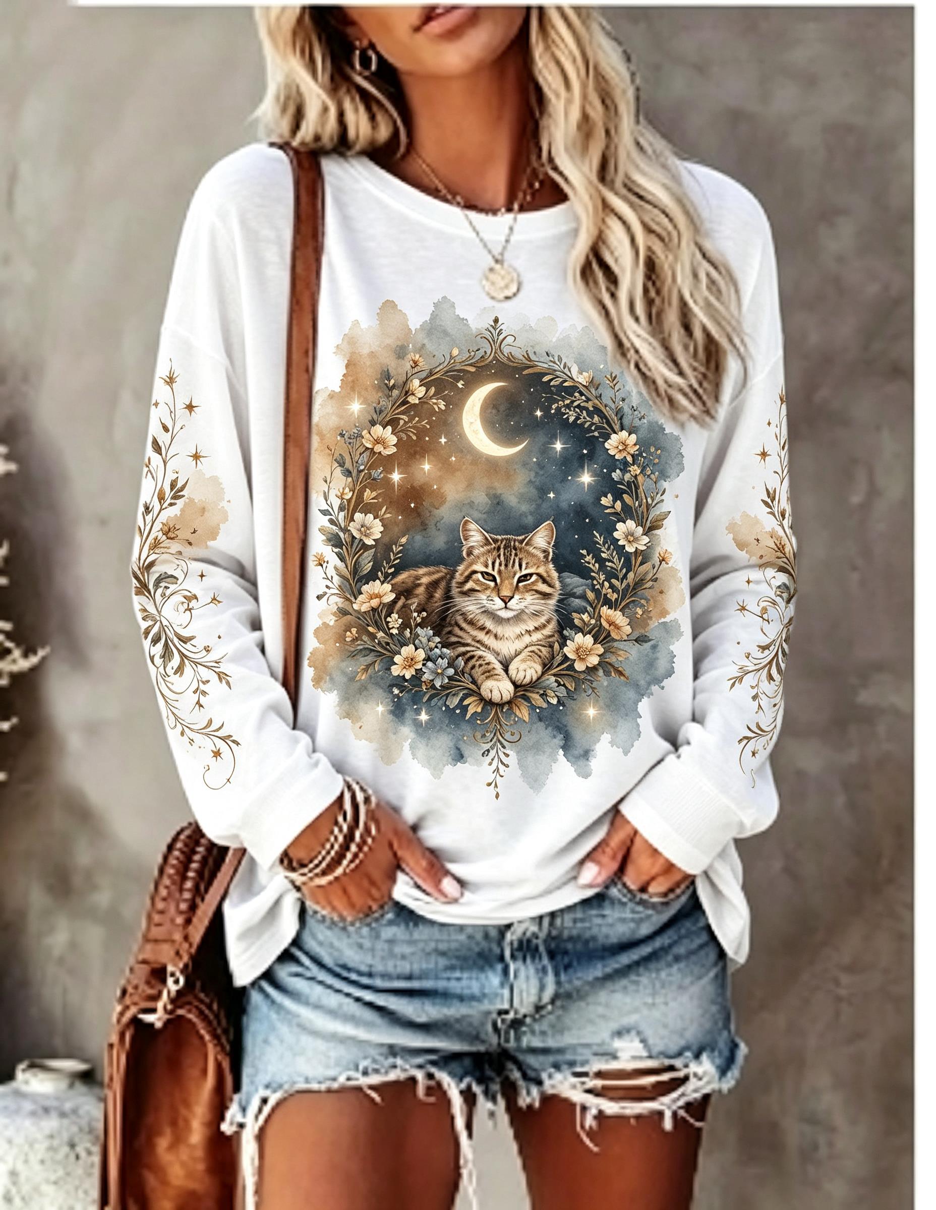 Women Long Sleeve T Shirt Howl - огляд і ціна T-Shirts