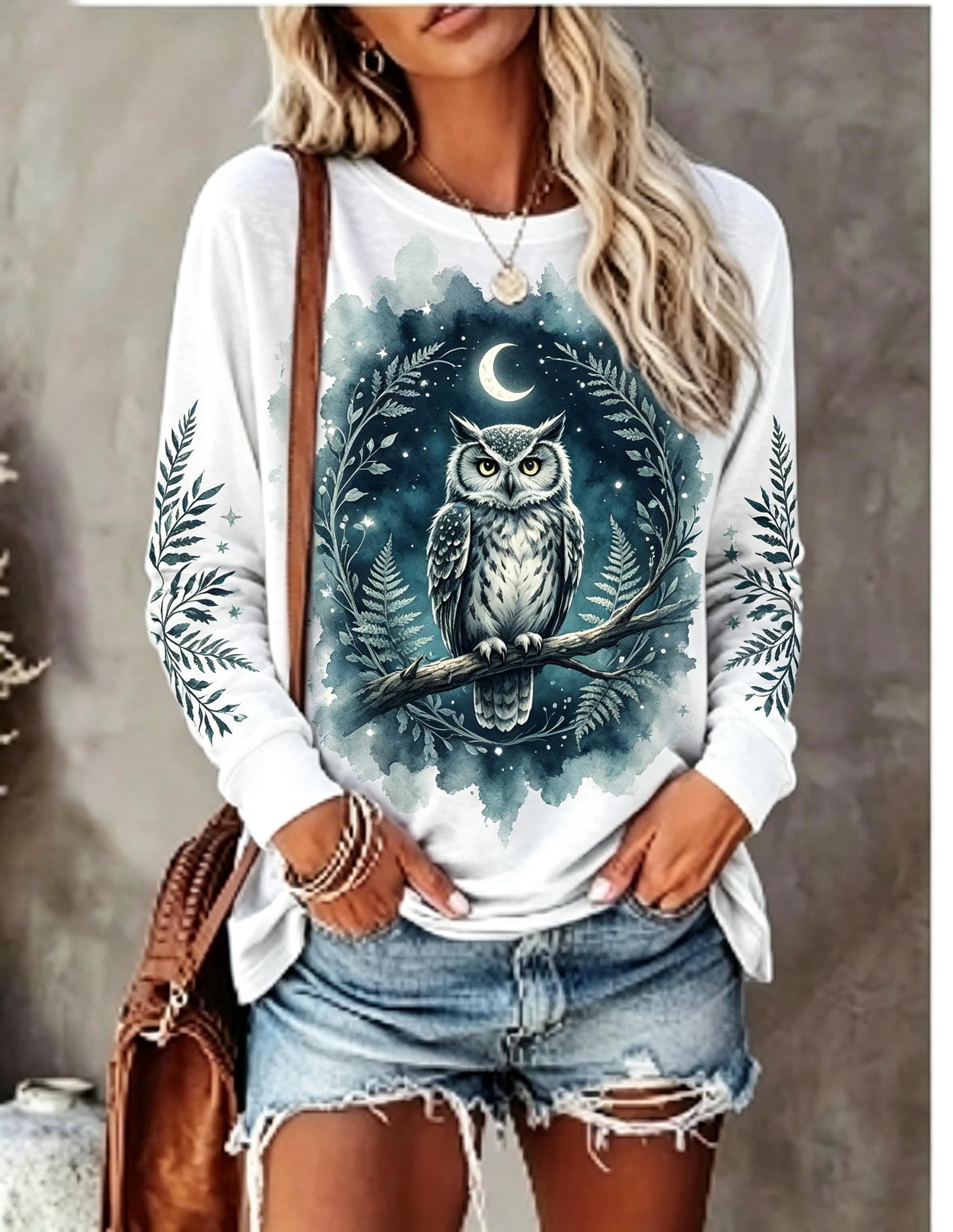 Women Long Sleeve T Shirt Howl - огляд і ціна T-Shirts