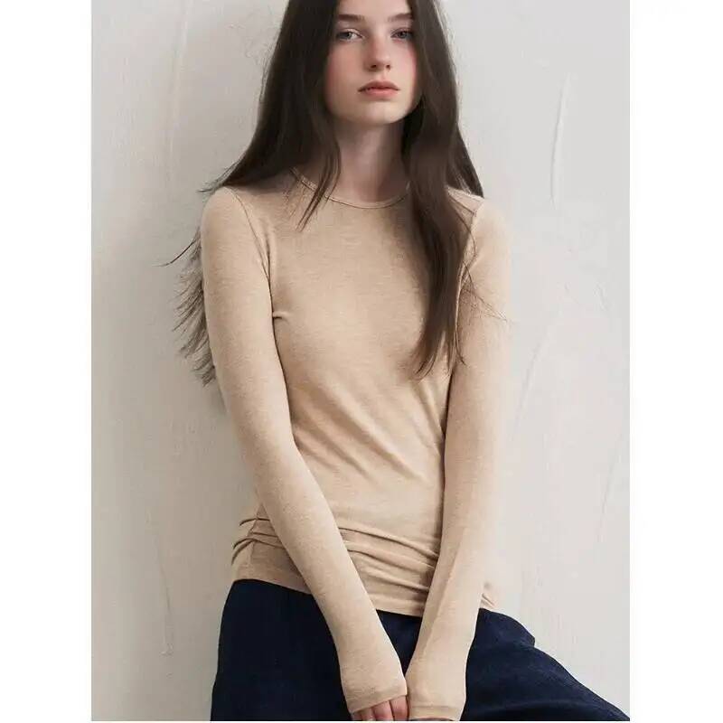 Women Cashmere Blend Long Slee - огляд і ціна T-Shirts